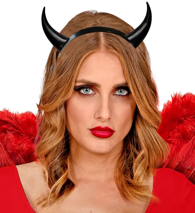 Αποκριάτικο Αξεσουάρ Στέκα Devil Black Horns (Widmann) (W-5487N) 2