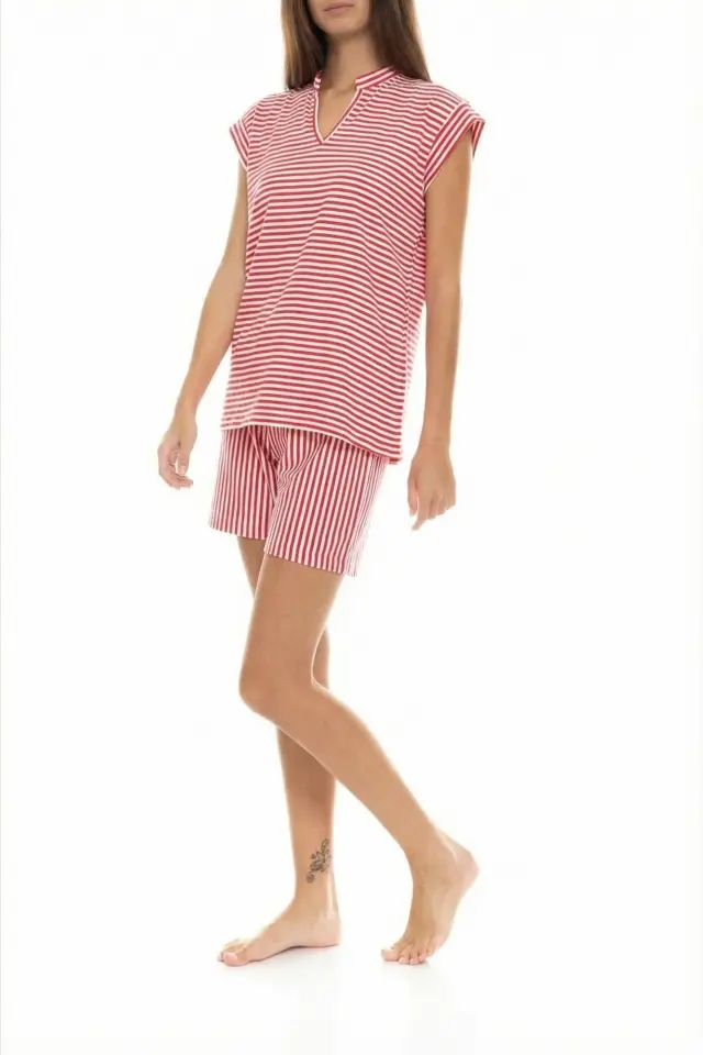 S1423 - Red - PYJAMA SHORTS RAINBOW