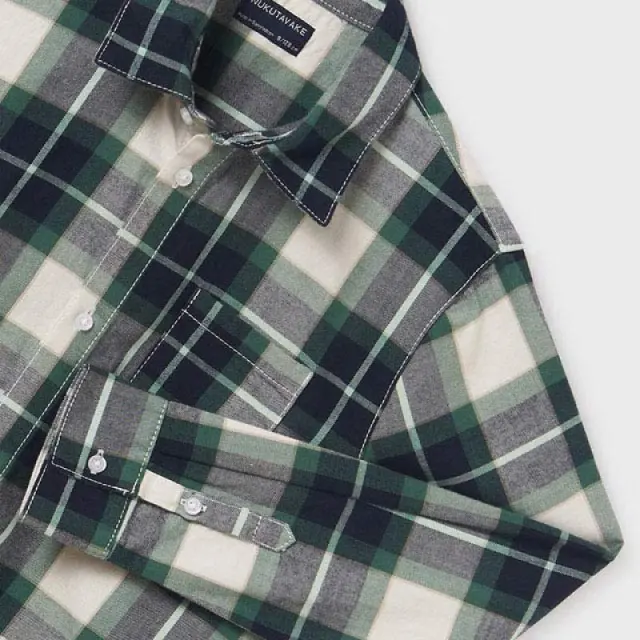 Junior 10 έως 18 ετών Πουκάμισο καρό Better Cotton μέντα - 18Ε 2