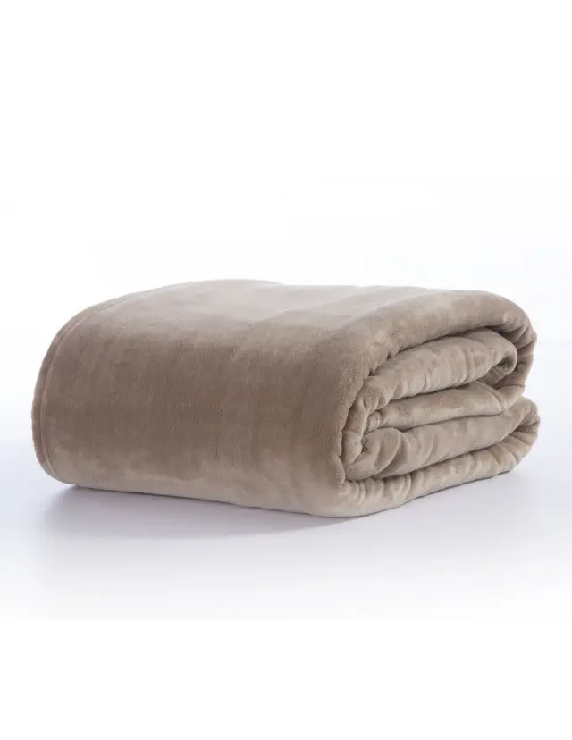 NEF-NEF ΚΟΥΒΕΡΤΑ FLEECE ΥΠΕΡΔΙΠΛΗ COSY, 100% ΠΟΛΥΕΣΤΕΡΑΣ - BEIGE (031660)