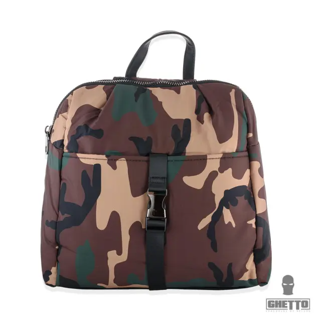 Ghetto Medium Backpack Camo Utility with Buckle Closure