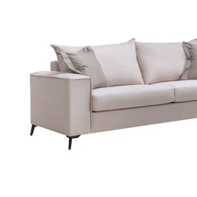 Καναπές Verona 3θέσιος cream - μαξιλάρια mocha 225x93x100εκ 2