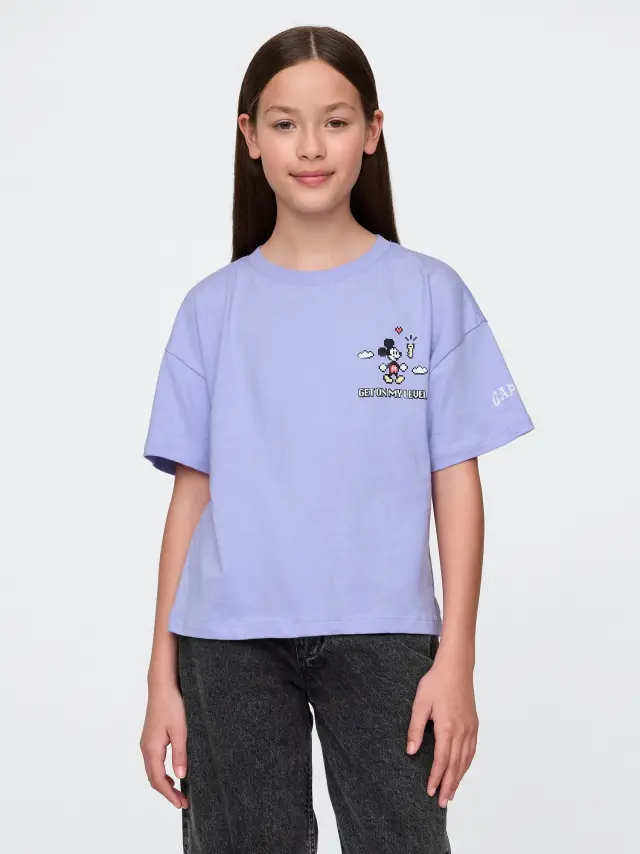Gap Ã— Disney Παιδική Oversized Graphic Μπλούζα Purple - S