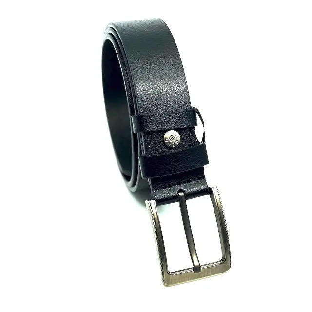 Μαύρη Δερμάτινη Ζώνη Full Grain 4 cm 2