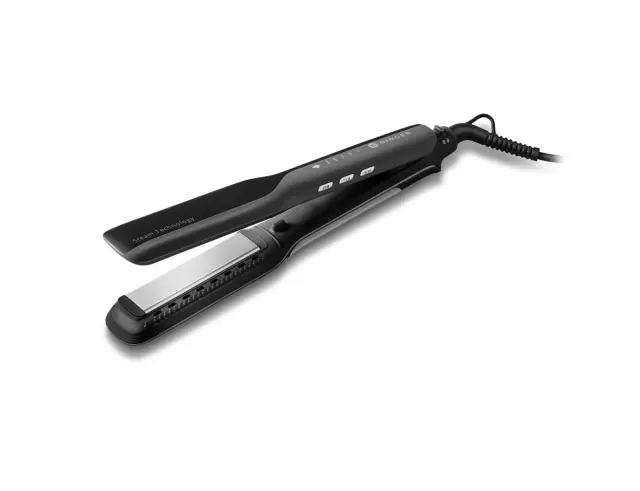 Ισιωτική Πρέσα Μαλλιών Singer Muse HS 9130 STEAM με κεραμικές πλάκες, τεχνολογία ατμού, ισχύ 56W και μέγιστη θερμοκρασία 230°C - ΑνθρακίHS 9130