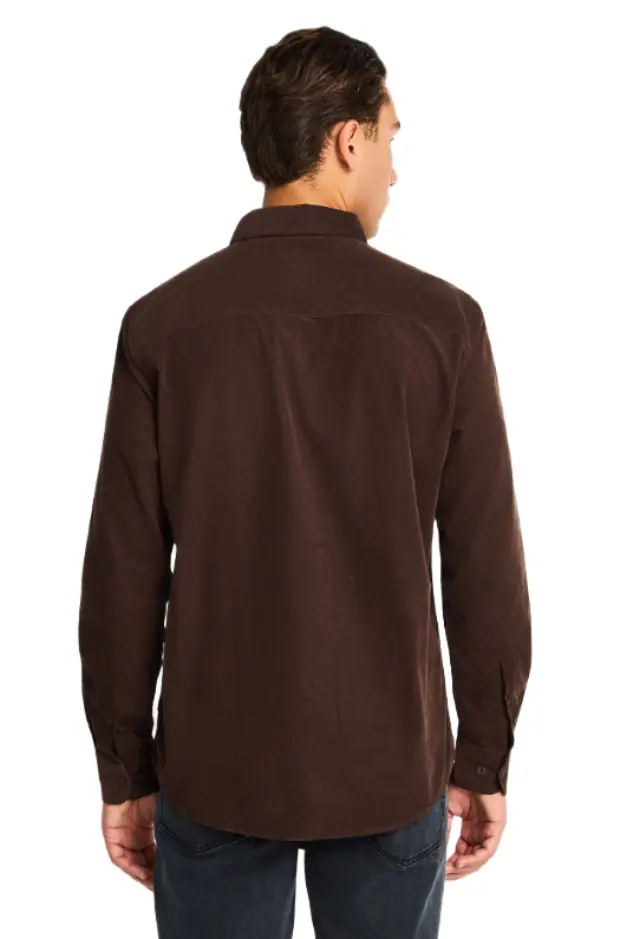 Funky Buddha ανδρικό κοτλέ πουκάμισο button down FBM014-003-05-2 2