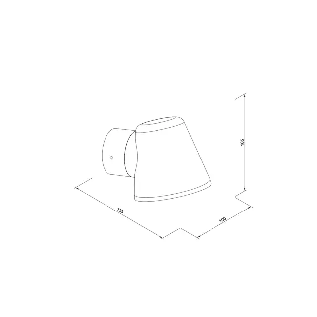 it-Lighting Canyon 1xGU10 Outdoor Wall Lamp Black D:100x105x135mm (80206214) 2