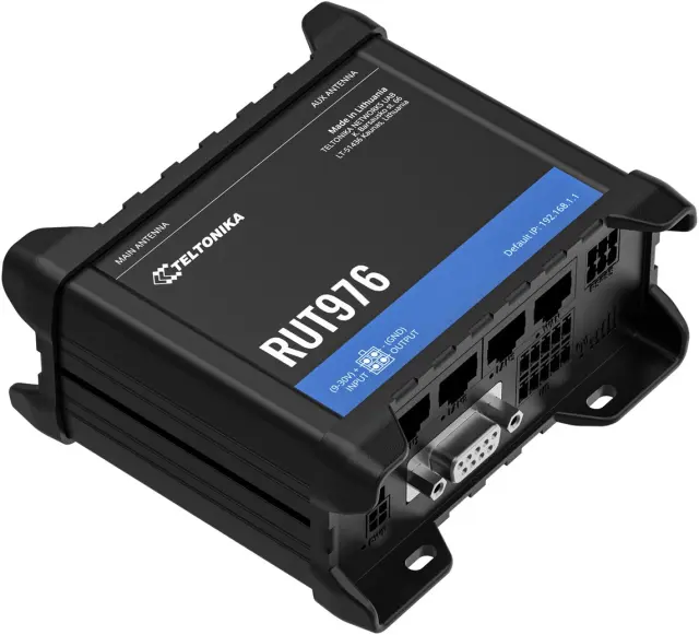 Teltonika RUT976 Industrial cellular RedCap 5G Wi-Fi Router, RS232 and RS485, GPS, eSIM