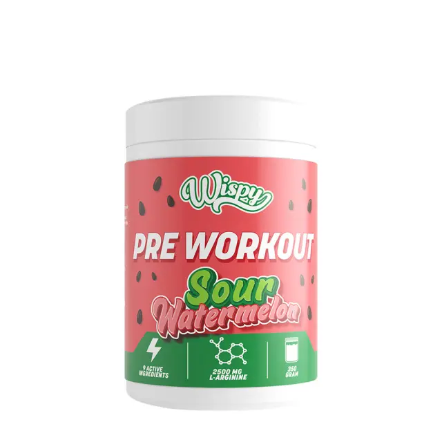 Wispy Pre Workout Powder Sour Watermelon, 350 g