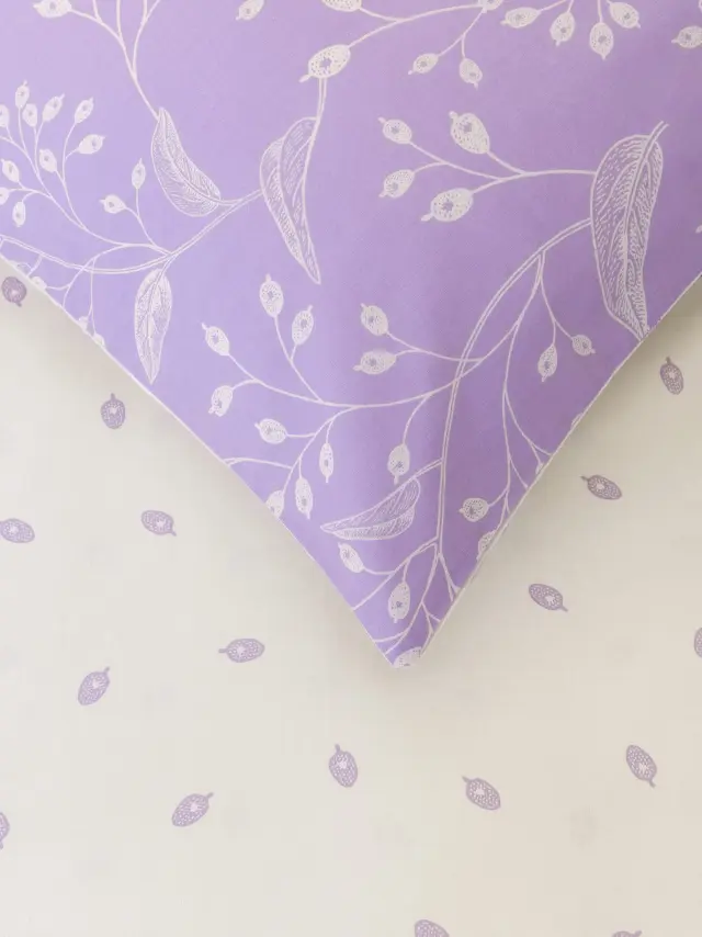 Σετ Παπλωματοθήκη 225x245 Υπέρδιπλη Kocoon Denise Λιλά 100% βαμβακερό 2