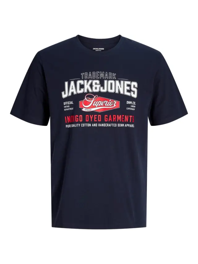 JJELOGO TEE SS O-NECK 2 COL AW26 SN - Navy Blazer