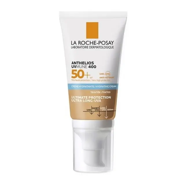 La Roche Posay Anthelios UVMune 400 Hydrating Cream Tinted SPF50+ Ενυδατική Αντηλιακή Κρέμα Προσώπου με Χρώμα, 50ml
