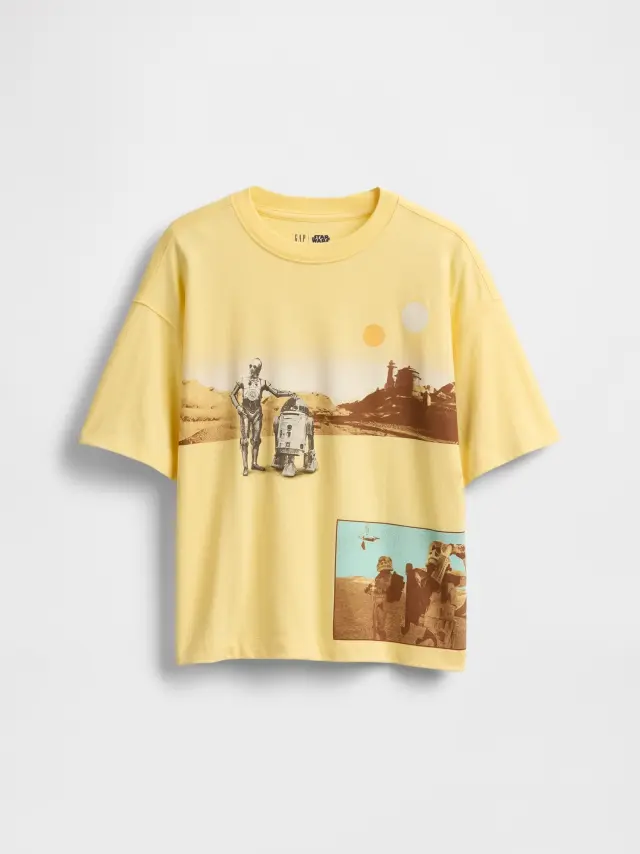 Κίτρινη Παιδική Star Wars Graphic Μπλούζα Pale banana yellow - S