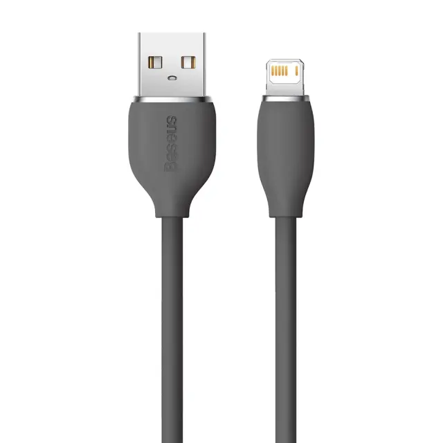 Baseus Jelly Liquid Silica Gel USB to Lightning Cable Μαύρο 1.2m (CAGD000001) (BASCAGD000001) 2