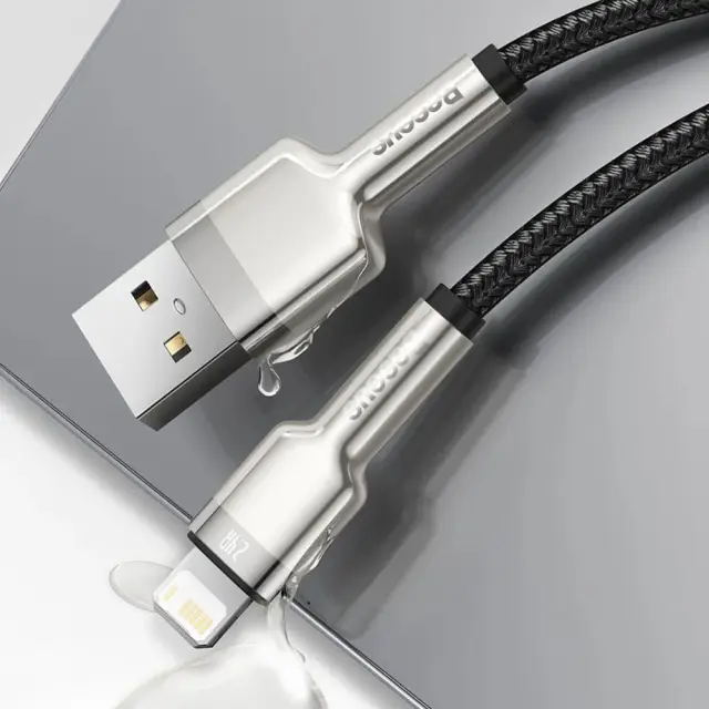 Baseus Braided USB to Lightning Cable Μαύρο 2m (CALJK-B01) (BASCALJK-B01) 2