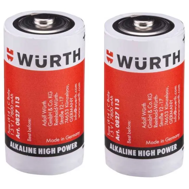 Wurth High Power Αλκαλικές Μπαταρίες C 1.5V 2τμχ 0827113