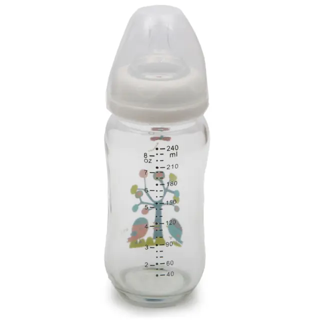 Γυάλινο Μπιμπερό 240 ml με Φαρδύ λαιμό Cangaroo B0468 2