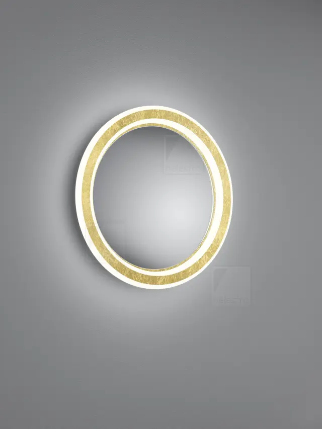 Φωτιστικό Καθρέπτης LED SAO Τοίχου & Οροφής Ø420 Gold Leaf 40W Dimmable Χρυσό 2
