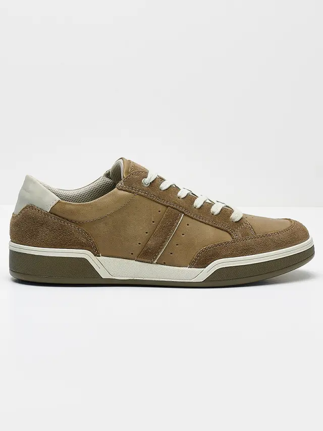 Imac Sneakers Ανδρικό δέρμα/δέρμα Nubuck Μπεζ IMA/151920 MUD/WHITE 2