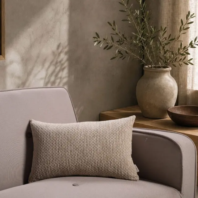 Μαξιλαροθήκη Richmond 02 Beige TEORAN 65x65cm δαπέδου με γέμιση 2