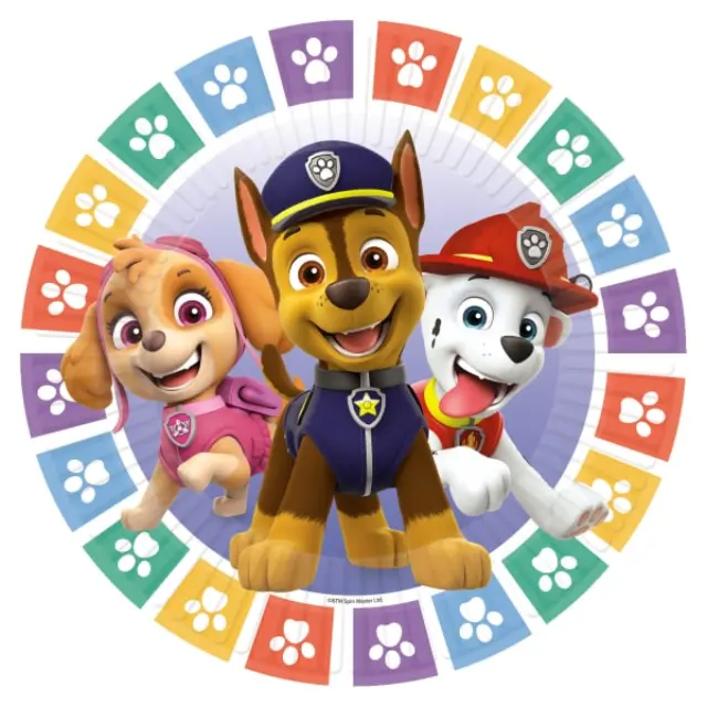 Πιάτα χαρτ. γλυκού 18εκ Paw Patrol New /8 τεμ