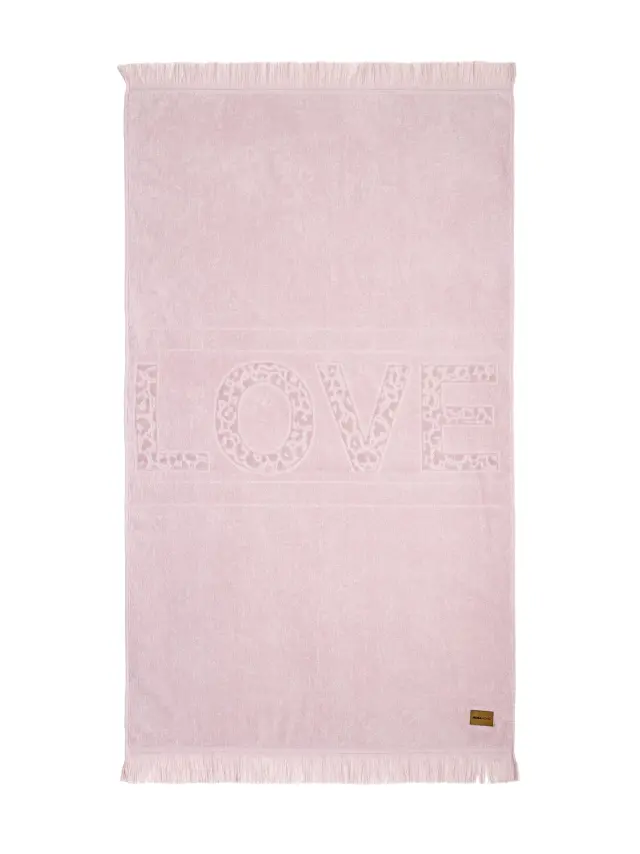 Πετσέτα Θαλάσσης 90x160 420gsm Nima Salty Love Jacquard Pink 100% βαμβακερό 2