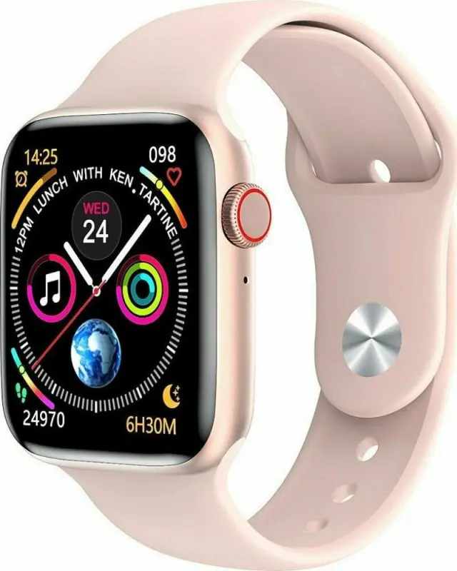 WearFit HW22 Pro Max 45mm Smartwatch με Παλμογράφο (Pink Sand)