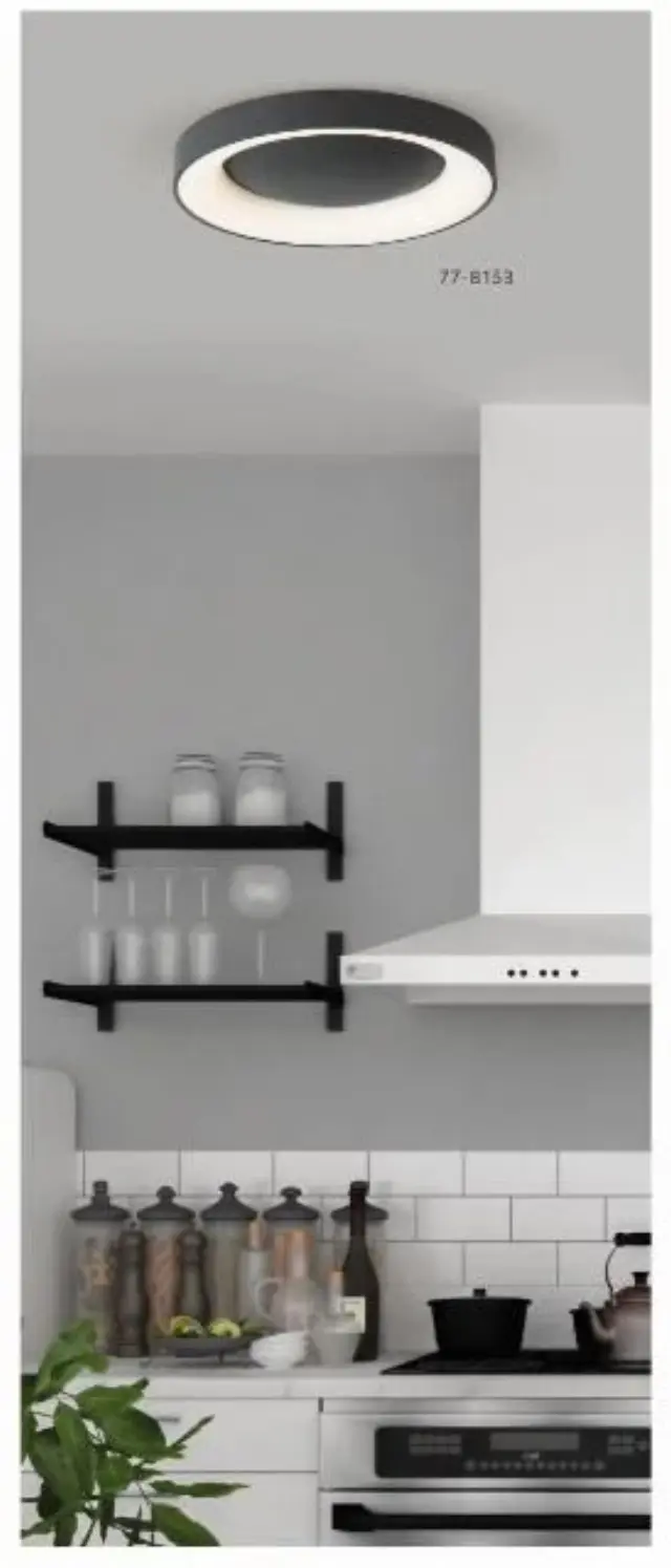 Φωτιστικό Οροφής Smart Μαύρο Μεταλλιζέ 60x60x10εκ. 2