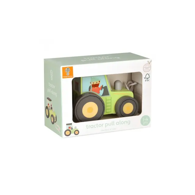 Τρακτέρ Famyard Pull Along Orange Tree Toys