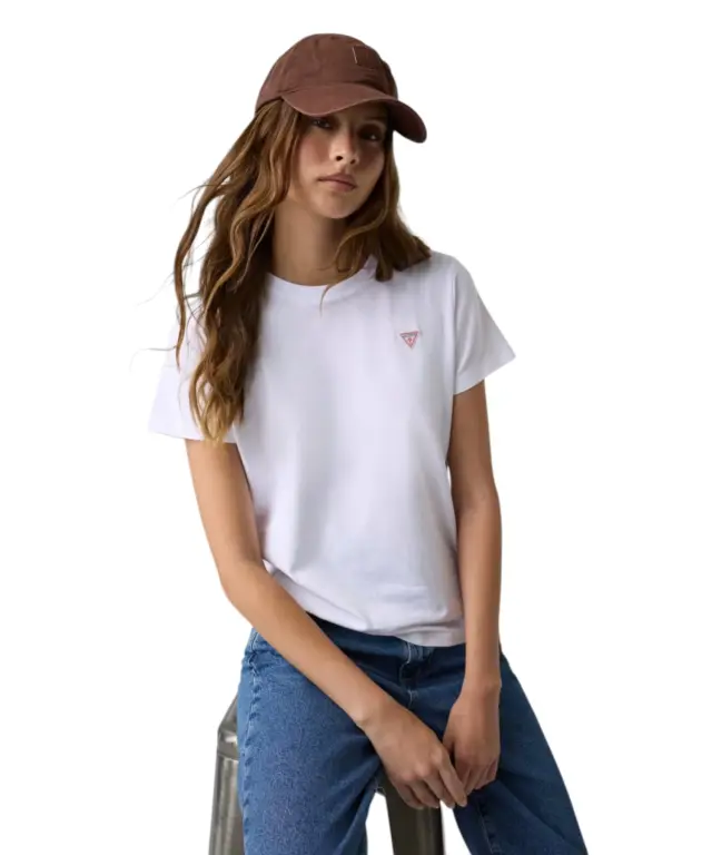 Guess - Γυναικείο T-Shirt Regular Fit W4YI10J1314-G011 Λευκό 3