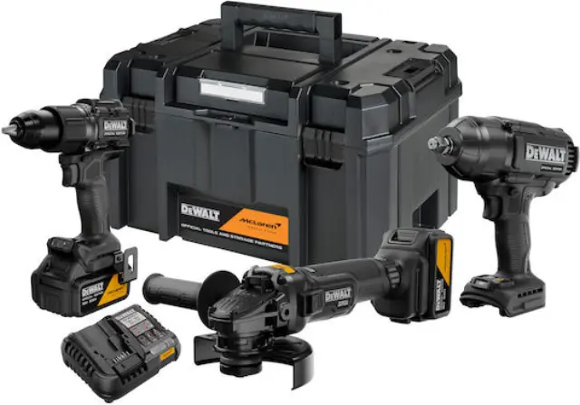 Dewalt Σετ 18V Κρουστικό Δραπαν/δο & Γωνιακός Τροχός & Μπουλονόκλειδο McLaren DCK3222MP2T-QW