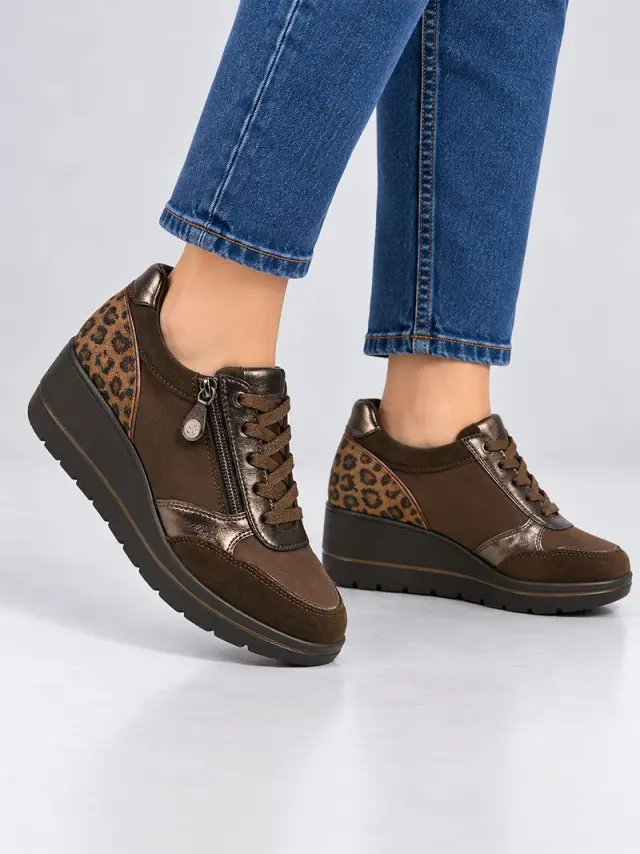 Imac Sneakers Γυναικείο δέρμα/δέρμα Nubuck Καφέ IMA/205870 CAFFE - 41 2