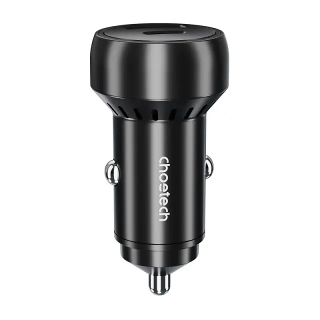 Φορτιστής αυτοκινήτου Choetech 60W 2xUSB-C+USB-A (μαύρο) 2