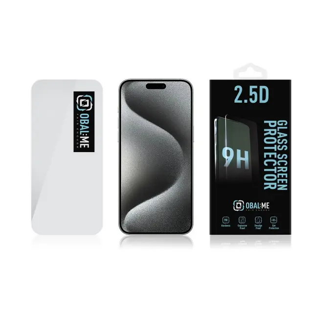 OBAL:ME 2.5D Glass Screen Protector for Apple iPhone 15 Pro Max Clear 3