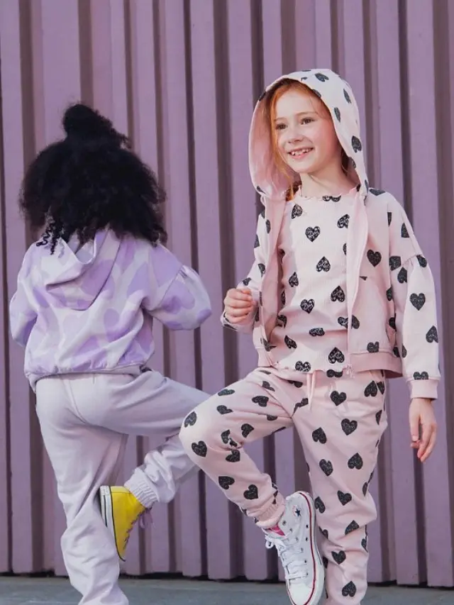 Παιδικό Παντελόνι Φόρμας για Κορίτσια Lilac Jogger ΜΩΒ 3