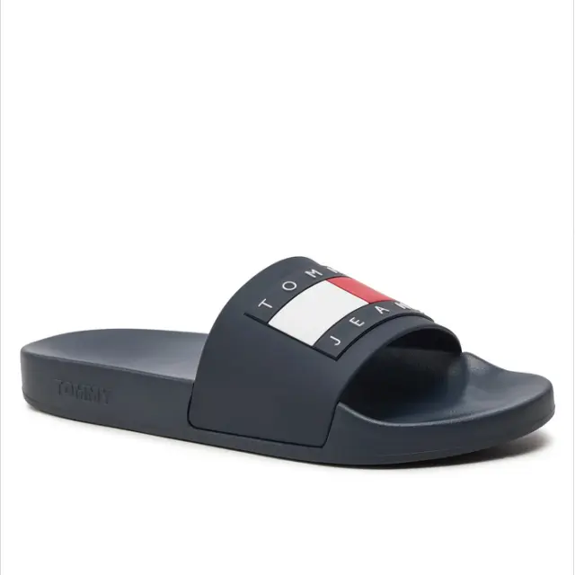 Tommy Hilfiger - Ανδρικές Παντόφλες Pool Slides EM0EM01191-C1G Μπλε Σκούρο - 41 2