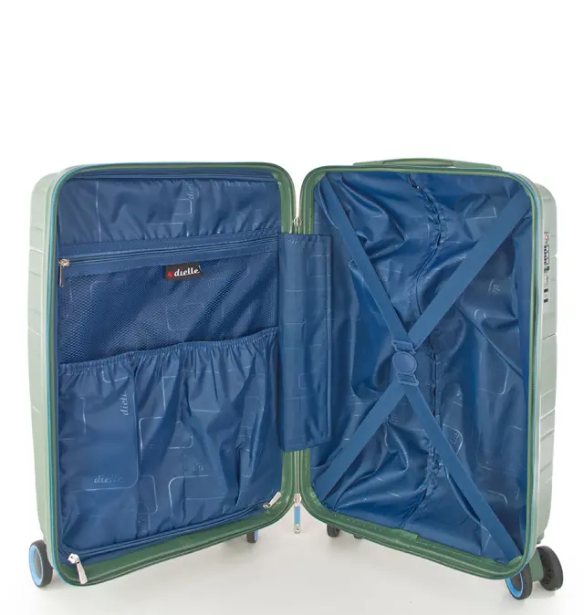 Βαλίτσα σκληρή Μεσαία DIELLE 210/60 67x43x29/32 cm Πράσινο 2