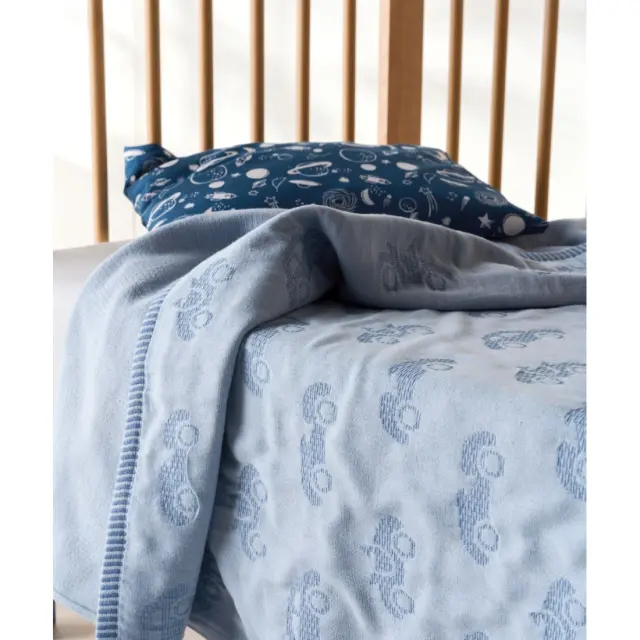 Κουβέρτα Κούνιας kentia Mobilo Blue 100x140 2
