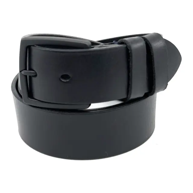 Μαύρη Δερμάτινη Ζώνη Calfskin 4 cm