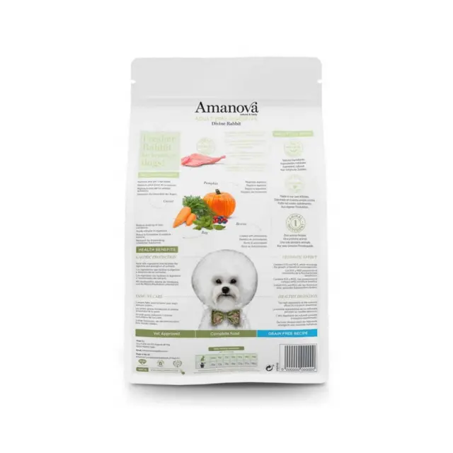Amanova Adult Mini Digestive Divine Rabbit για Μικρόσωμους Σκύλους με Κουνέλι 2kg 2