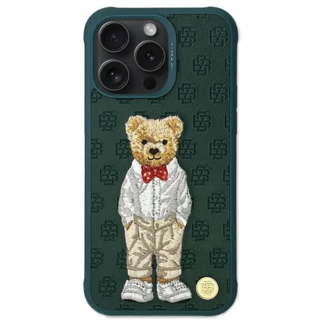 Zuck Bear case PARIS GENTLEMAN for IPHONE 16 Pro Max bow tie
