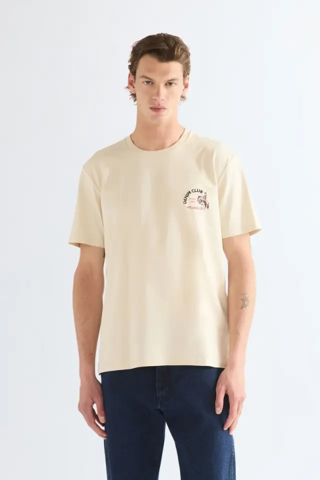 Wrangler Ανδρικό SMALL GRAPHIC T-Shirt 112387030 - Almond Milk - XXL