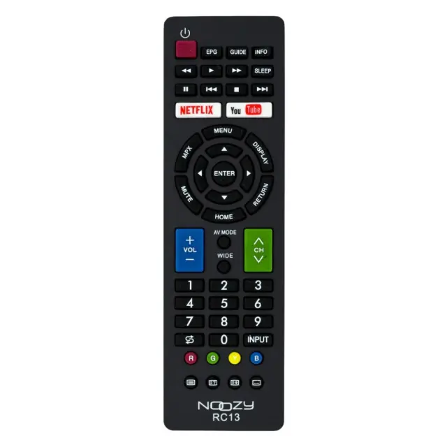 Τηλεχειριστήριο Noozy RC13 για Τηλεοράσεις Sharp Άμεσης Αντικατάστασης χωρίς Προγραμματισμό