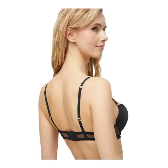 Guess Γυναικείο Σουτιέν Push-Up Corynn, Χρώμα Rhombus G Shiny Blac 2