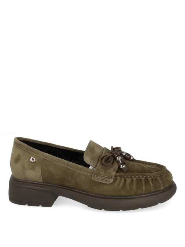 Donna Serena Μοκασίνια-Loafers Γυναικείο δέρμα Nubuck Πράσινο DSE/6212 MILITARE - 37 3