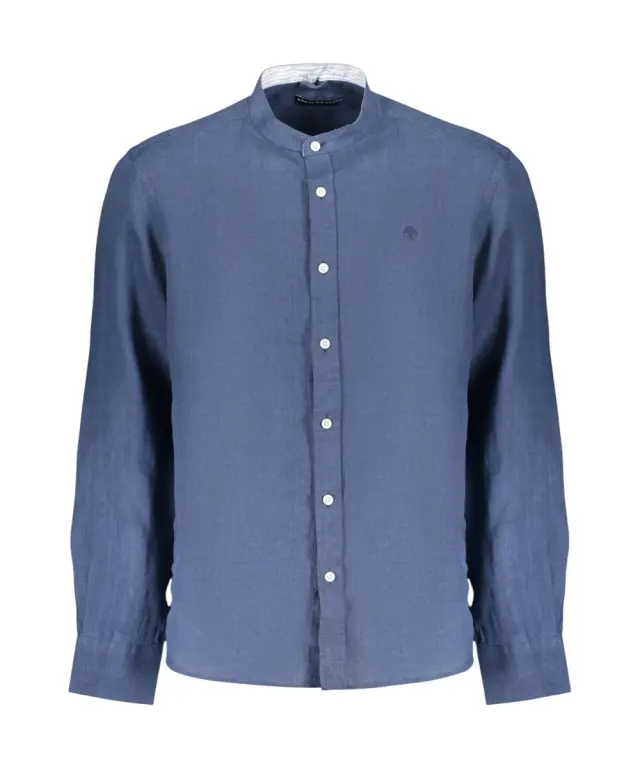 North Sails - Ανδρικό Μακρυμάνικο Πουκάμισο Mandarin Collar 664438-000-0787 Μπλε 3