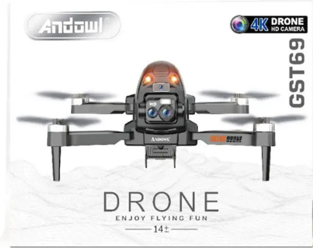 Andowl FDGST69 Drone με 4K Κάμερα και Χειριστήριο σε Μαύρο Χρώμα