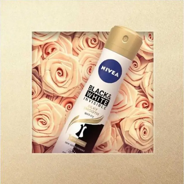 Nivea Deo Black & White Silky Smooth Spray Γυναικείο Αποσμητικό 48ωρης Προστασίας, 150ml 2