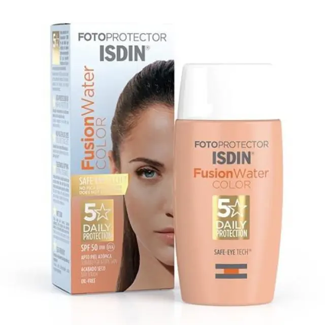 Isdin Fotoprotector Fusion Water Αντηλιακή Κρέμα Προσώπου SPF50 με Χρώμα Medium 50ml