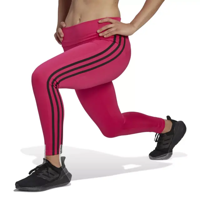 Adidas Designed to Move High-Rise 3-Stripes 7/8 Training Γυναικείο Cropped Κολάν HK9951 Magenta - S 2